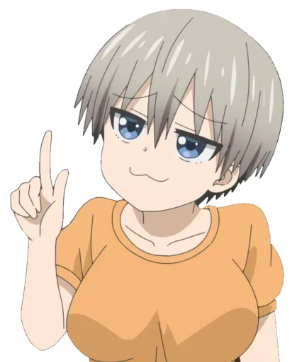 Стикер из набора Uzaki-Chan для Телеграм: Статические ☝️