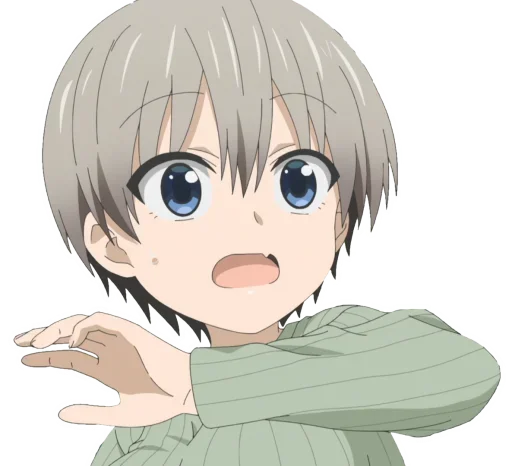 Стикер из набора Uzaki-Chan для Телеграм: Статические 😨