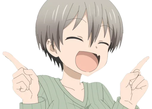 Стикер из набора Uzaki-Chan для Телеграм: Статические 😁