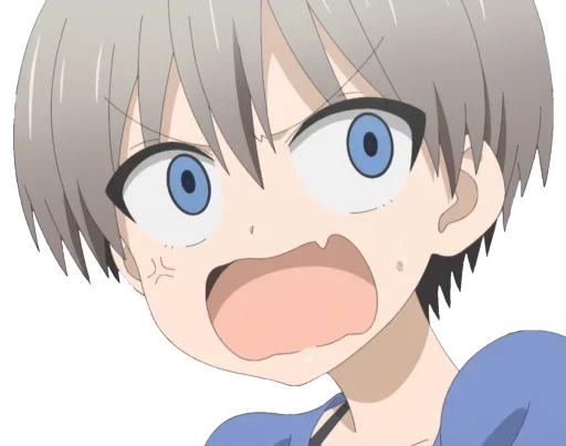 Стикер из набора Uzaki-Chan для Телеграм: Статические 😲