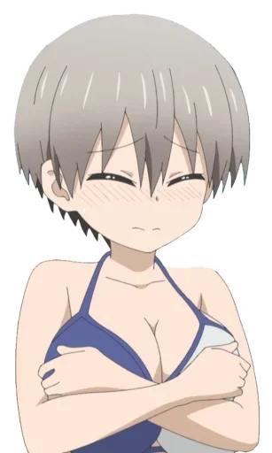 Стикер из набора Uzaki-Chan для Телеграм: Статические 😣