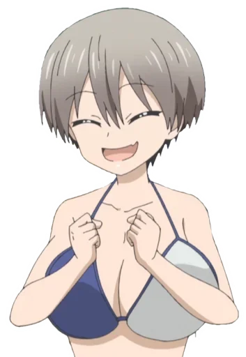 Стикер из набора Uzaki-Chan для Телеграм: Статические 😆