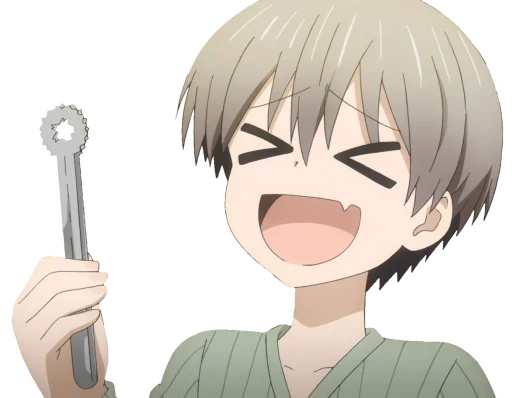 Стикер из набора Uzaki-Chan для Телеграм: Статические 😁