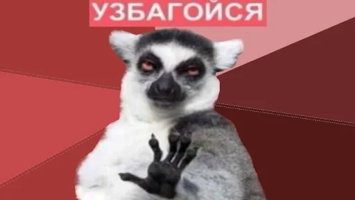 Стикер из набора УЗБАГОЙСЯ для Телеграм: Статические 🤚