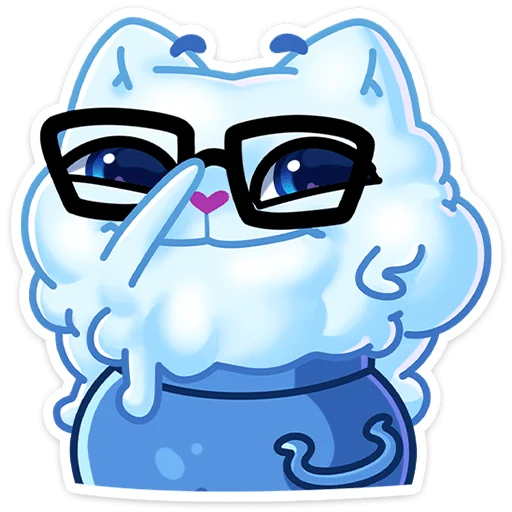 Стикер из набора Зимний Котялок (@TgSticker) для Телеграм: Статические 🤓