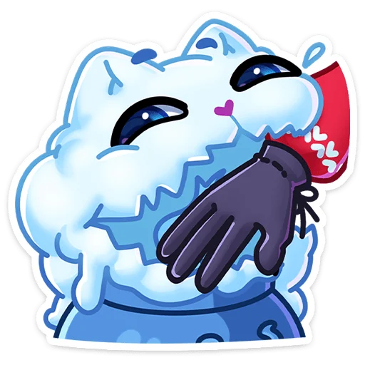 Стикер из набора Зимний Котялок (@TgSticker) для Телеграм: Статические 🥶