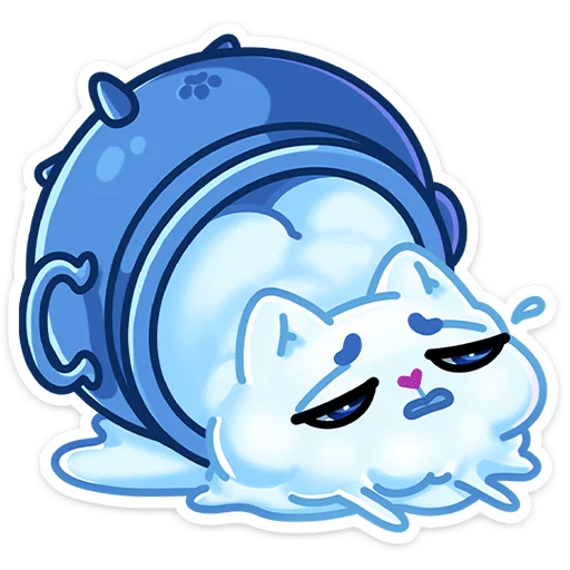 Стикер из набора Зимний Котялок (@TgSticker) для Телеграм: Статические 🥶