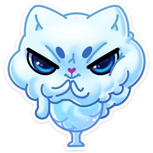 Стикер из набора Зимний Котялок (@TgSticker) для Телеграм: Статические 😠