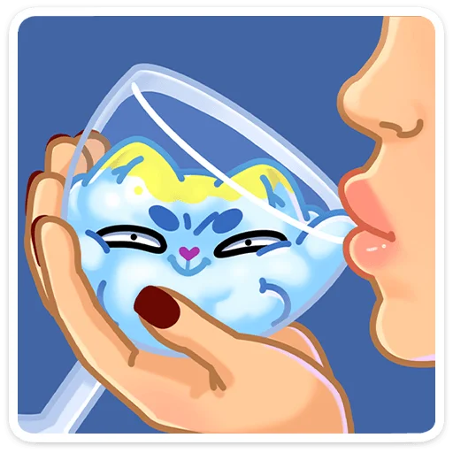 Стикер из набора Зимний Котялок (@TgSticker) для Телеграм: Статические 🥶
