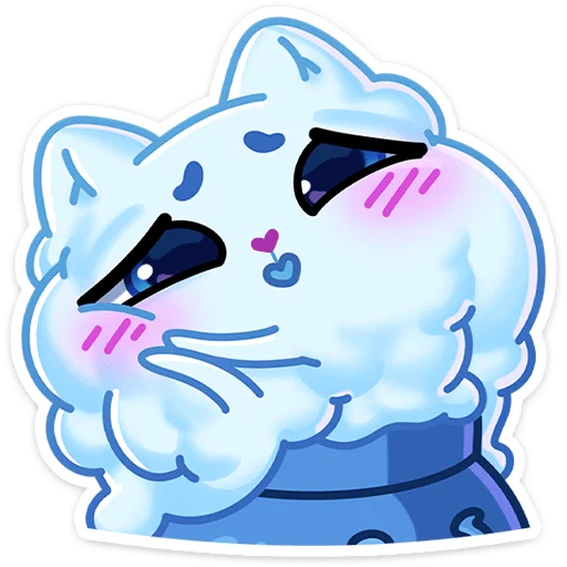 Стикер из набора Зимний Котялок (@TgSticker) для Телеграм: Статические 🥶