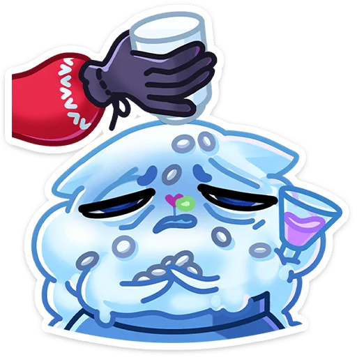 Стикер из набора Зимний Котялок (@TgSticker) для Телеграм: Статические 😫