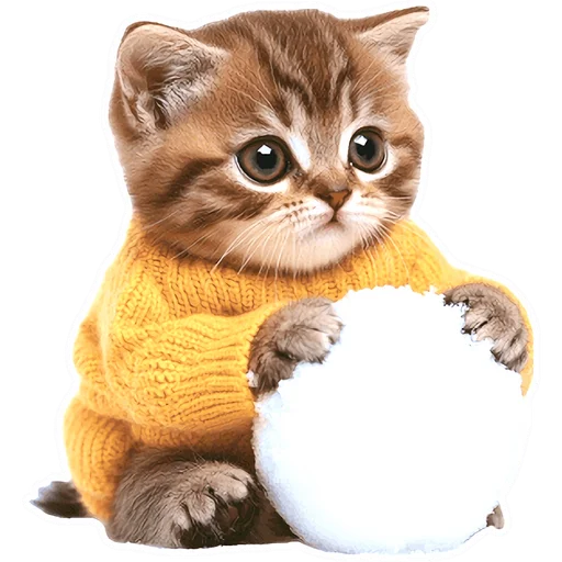 Стикер из набора Зимние котики @Nyasticks для Телеграм: Статические ☃