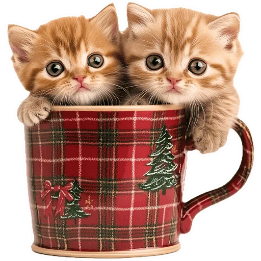 Стикер из набора Зимние котики @Nyasticks для Телеграм: Статические ☕️