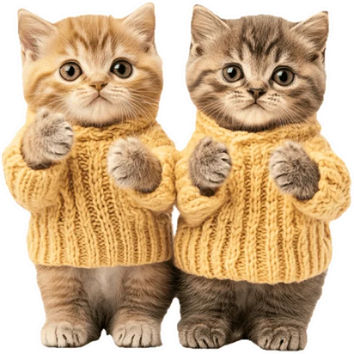 Стикер из набора Зимние котики @Nyasticks для Телеграм: Статические 🐱