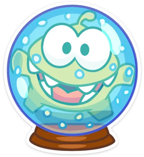 Стикер из набора Зимний Ам Ням для Телеграм: Статические 🐸