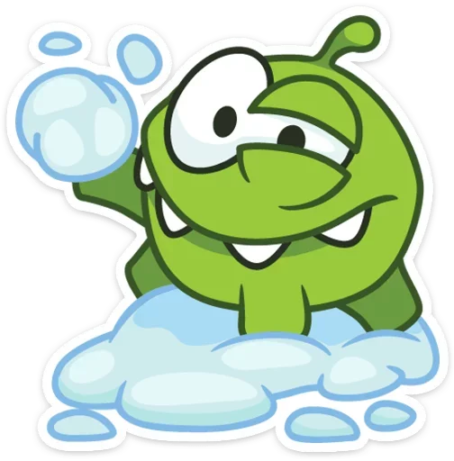 Стикер из набора Зимний Ам Ням для Телеграм: Статические 🐸