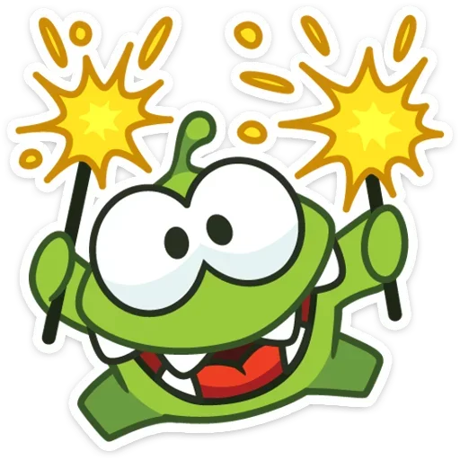 Стикер из набора Зимний Ам Ням для Телеграм: Статические 🐸