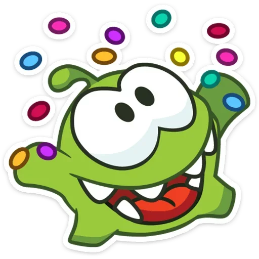 Стикер из набора Зимний Ам Ням для Телеграм: Статические 🐸
