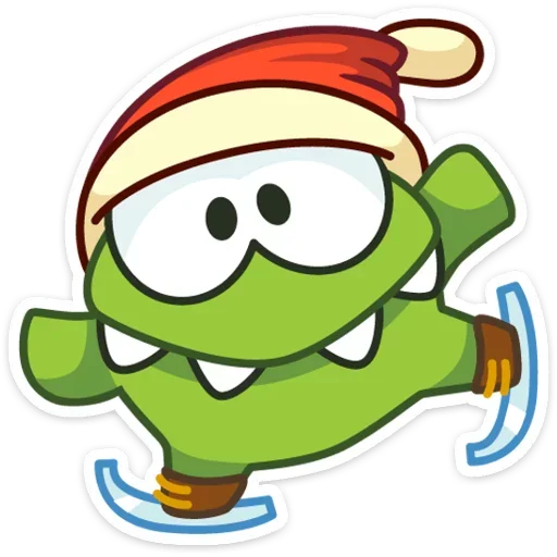 Стикер из набора Зимний Ам Ням для Телеграм: Статические 🐸