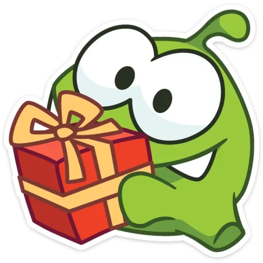 Стикер из набора Зимний Ам Ням для Телеграм: Статические 🐸