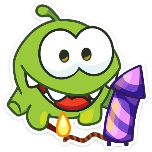 Стикер из набора Зимний Ам Ням для Телеграм: Статические 🐸