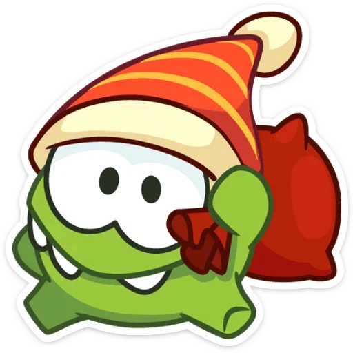 Стикер из набора Зимний Ам Ням для Телеграм: Статические 🐸