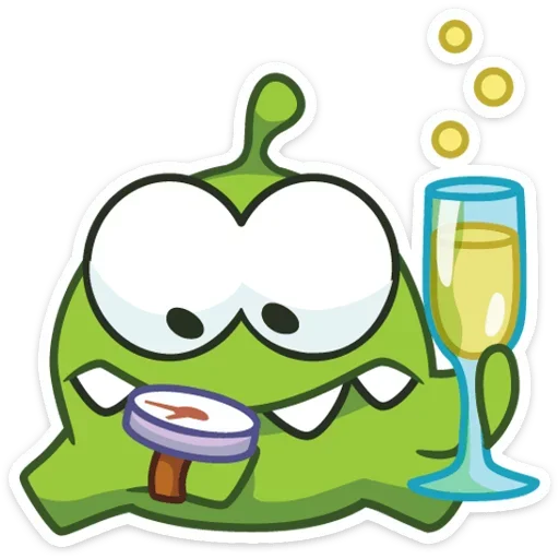 Стикер из набора Зимний Ам Ням для Телеграм: Статические 🐸