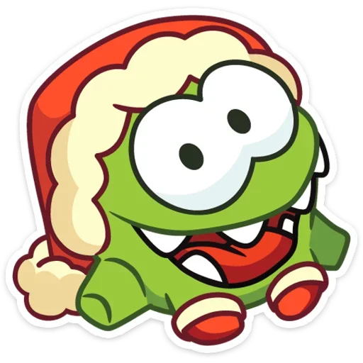 Стикер из набора Зимний Ам Ням для Телеграм: Статические 🐸