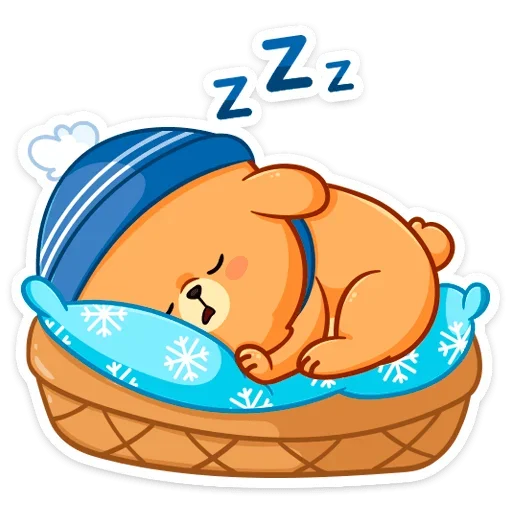 Стикер из набора Зимний Пудинг  (@TgSticker) для Телеграм: Статические 😴