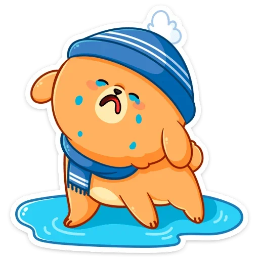 Стикер из набора Зимний Пудинг  (@TgSticker) для Телеграм: Статические 😭