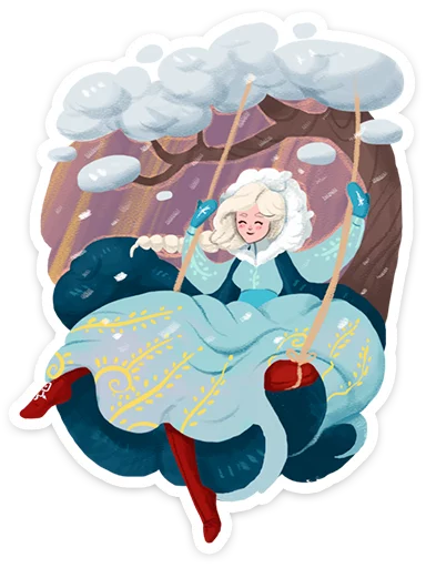 Стикер из набора Зимушка -- @tlive для Телеграм: Статические ❄️