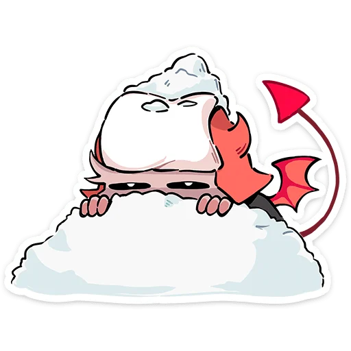 Стикер из набора Зимние Нимб и Рожки @TgSticker для Телеграм: Статические 👀