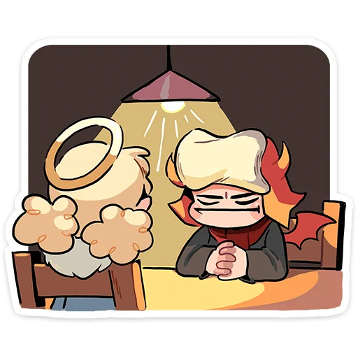 Стикер из набора Зимние Нимб и Рожки @TgSticker для Телеграм: Статические 🙏