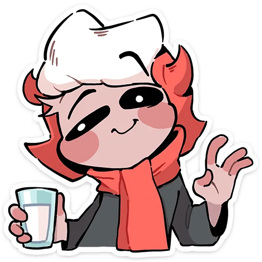 Стикер из набора Зимние Нимб и Рожки @TgSticker для Телеграм: Статические 😉