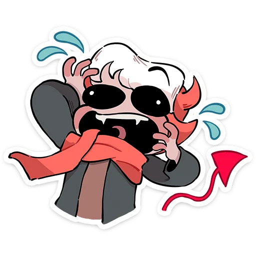 Стикер из набора Зимние Нимб и Рожки @TgSticker для Телеграм: Статические 😳