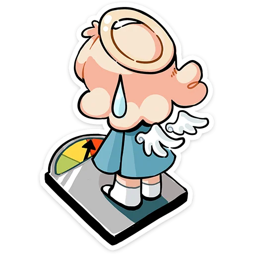 Стикер из набора Зимние Нимб и Рожки @TgSticker для Телеграм: Статические 😵
