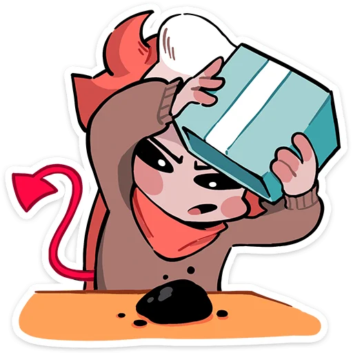 Стикер из набора Зимние Нимб и Рожки @TgSticker для Телеграм: Статические 😦
