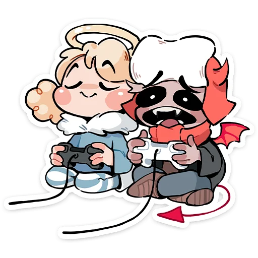 Стикер из набора Зимние Нимб и Рожки @TgSticker для Телеграм: Статические 🎮