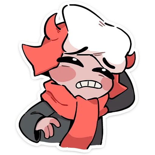 Стикер из набора Зимние Нимб и Рожки @TgSticker для Телеграм: Статические 😅