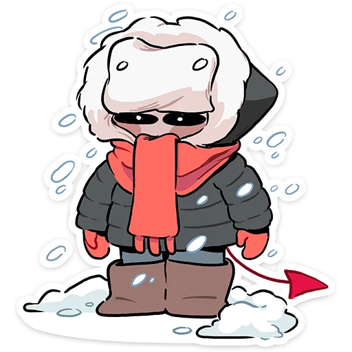 Стикер из набора Зимние Нимб и Рожки @TgSticker для Телеграм: Статические 🥶