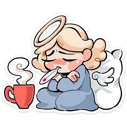 Стикер из набора Зимние Нимб и Рожки @TgSticker для Телеграм: Статические 🤒