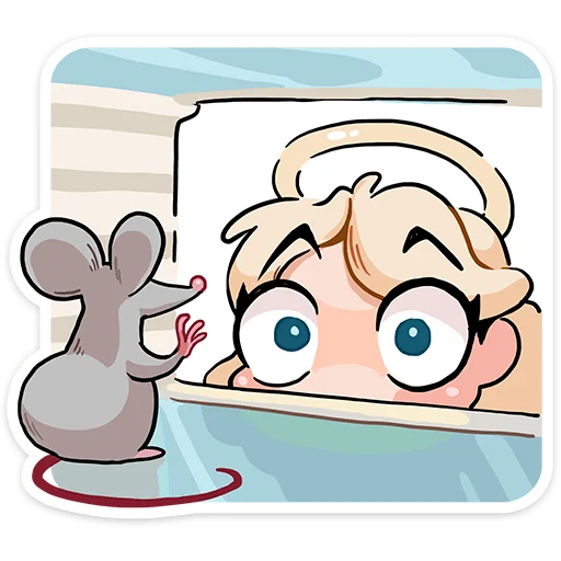 Стикер из набора Зимние Нимб и Рожки @TgSticker для Телеграм: Статические 👀