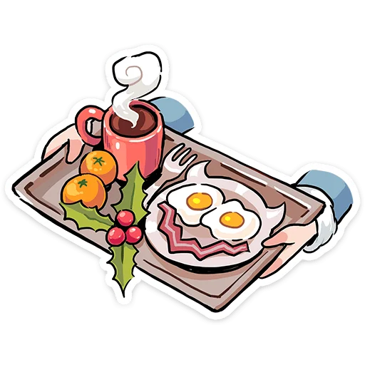 Стикер из набора Зимние Нимб и Рожки @TgSticker для Телеграм: Статические 🍳