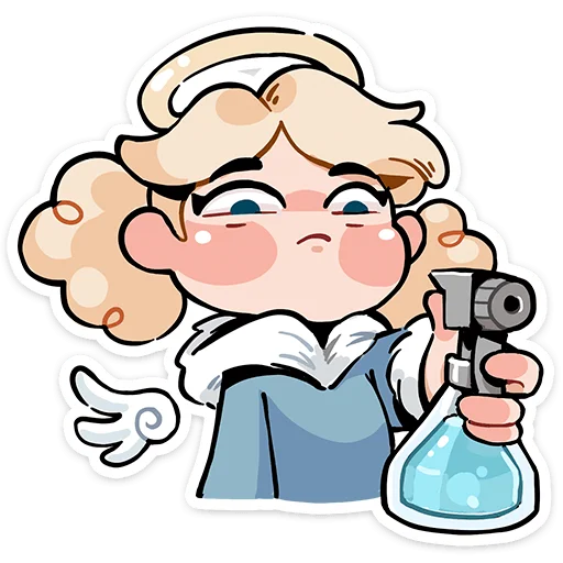 Стикер из набора Зимние Нимб и Рожки @TgSticker для Телеграм: Статические 🔫