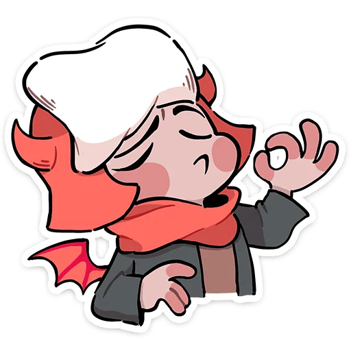 Стикер из набора Зимние Нимб и Рожки @TgSticker для Телеграм: Статические 👌
