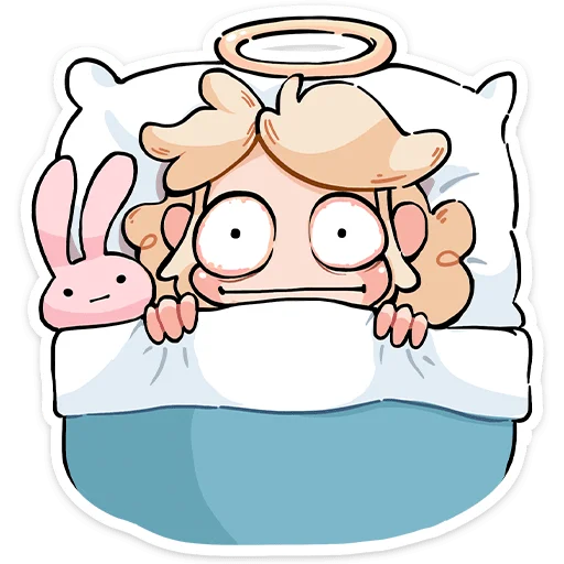 Стикер из набора Зимние Нимб и Рожки @TgSticker для Телеграм: Статические 😑