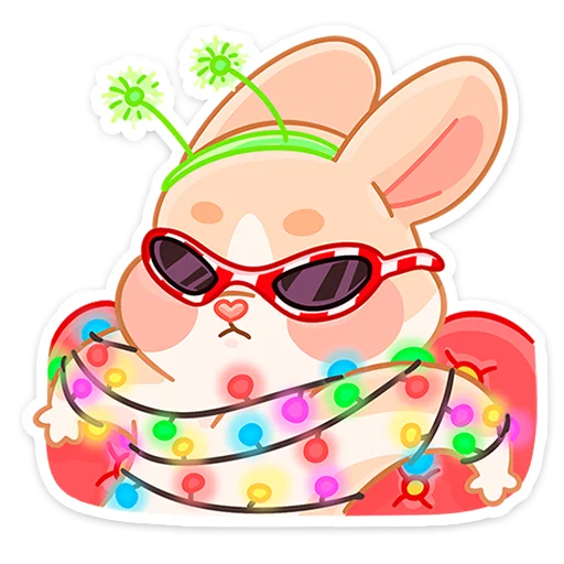Стикер из набора Зимние Обнизайки @TgSticker для Телеграм: Статические 😎