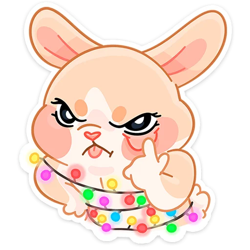 Стикер из набора Зимние Обнизайки @TgSticker для Телеграм: Статические 😝