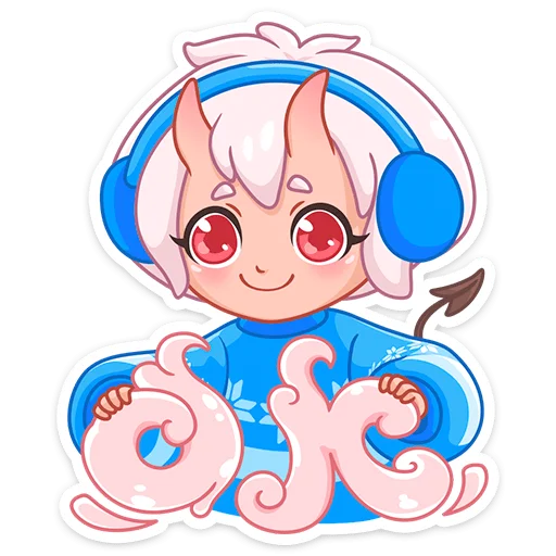 Стикер из набора Зимняя Они-тян (@TgSticker) для Телеграм: Статические 👌