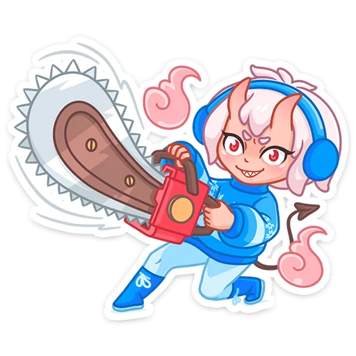 Стикер из набора Зимняя Они-тян (@TgSticker) для Телеграм: Статические 🔪